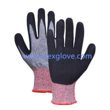 Cut Resistant Glove, Nitrile Sandy Finish